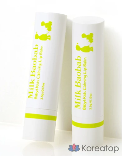 Успокаивающий бальзам для губ Milk Baobab для детей и младенцев, аромат яблока, 3,5 г, 1 шт.