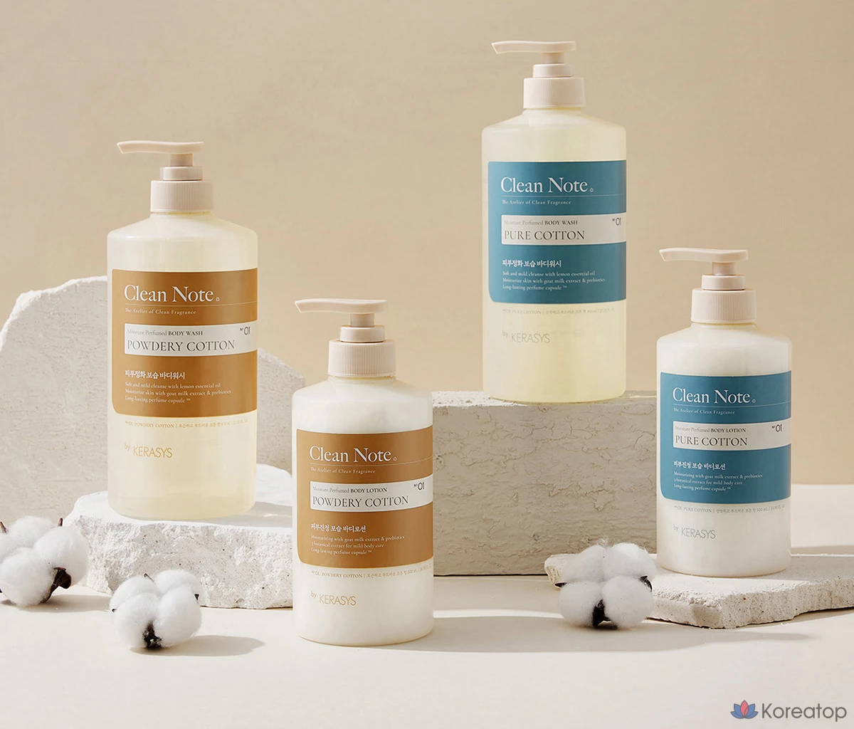 Гель для душа KeraSys Clean Note Pure Cotton, 800 мл, 1 шт.