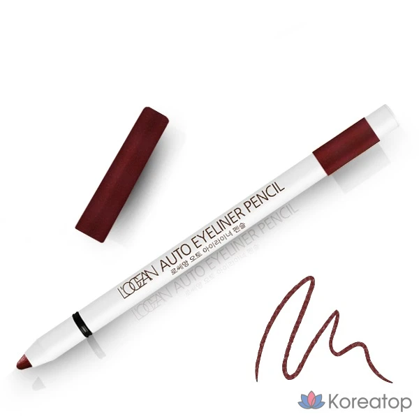 Гелевая подводка для глаз L'OCEAN Airtight Auto Gel Eyeliner, № 05, цвет «Бордовый», 1 шт.