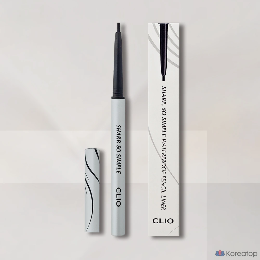 Водостойкий карандаш для глаз Clio Sharp So Simple, 0,14 г, ультратонкий, стойкий, черный, 1 шт., фото 3