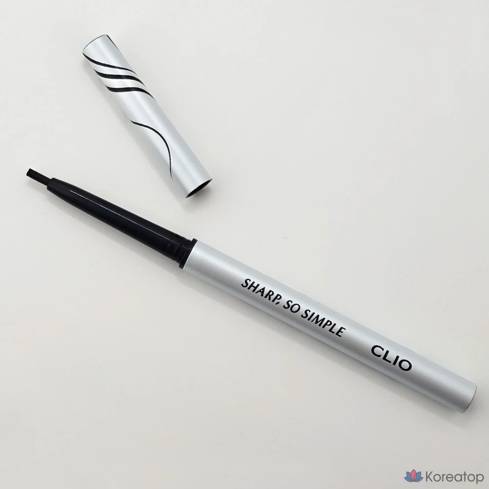 Водостойкий карандаш для глаз Clio Sharp So Simple, 0,14 г, ультратонкий, стойкий, черный, 1 шт., фото 4