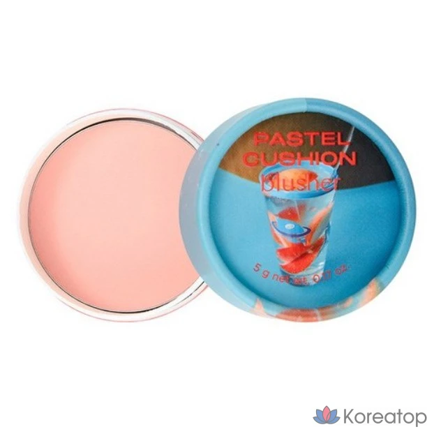 Румяна-кушон The Face Shop Pastel Cushion Blusher, 5 г, оттенок 06 Peach Sour, 1 шт.