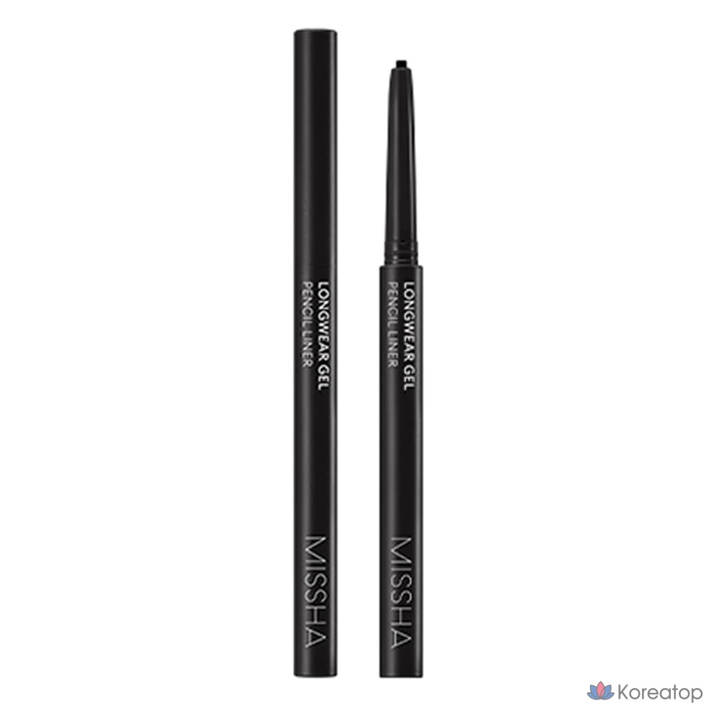 Гелевый карандаш для глаз Missha Longwear Gel Pencil Liner, 0,14 г, титаново-черный, 1 шт.
