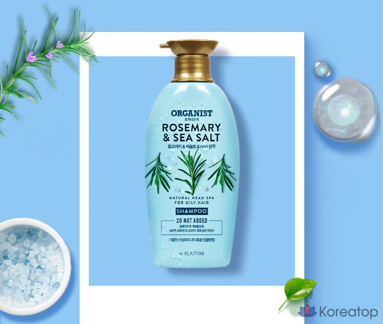 Очищающий шампунь Elastine с розмарином и морской солью, 500 мл, 1 шт., фото 3