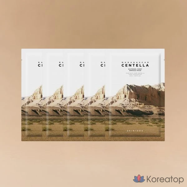 Skin1004 Мадагаскарская гелевая маска-ампула с экстрактом центеллы, 20 листов, 1 шт.