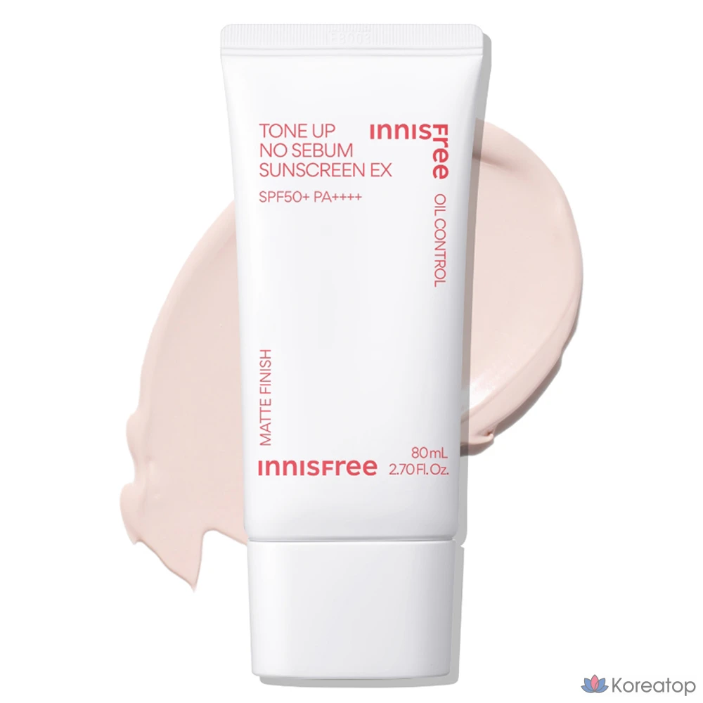Солнцезащитный крем Innisfree Tone Up No-Sebum EX SPF50+ PA++++, 80 мл, 1 шт.