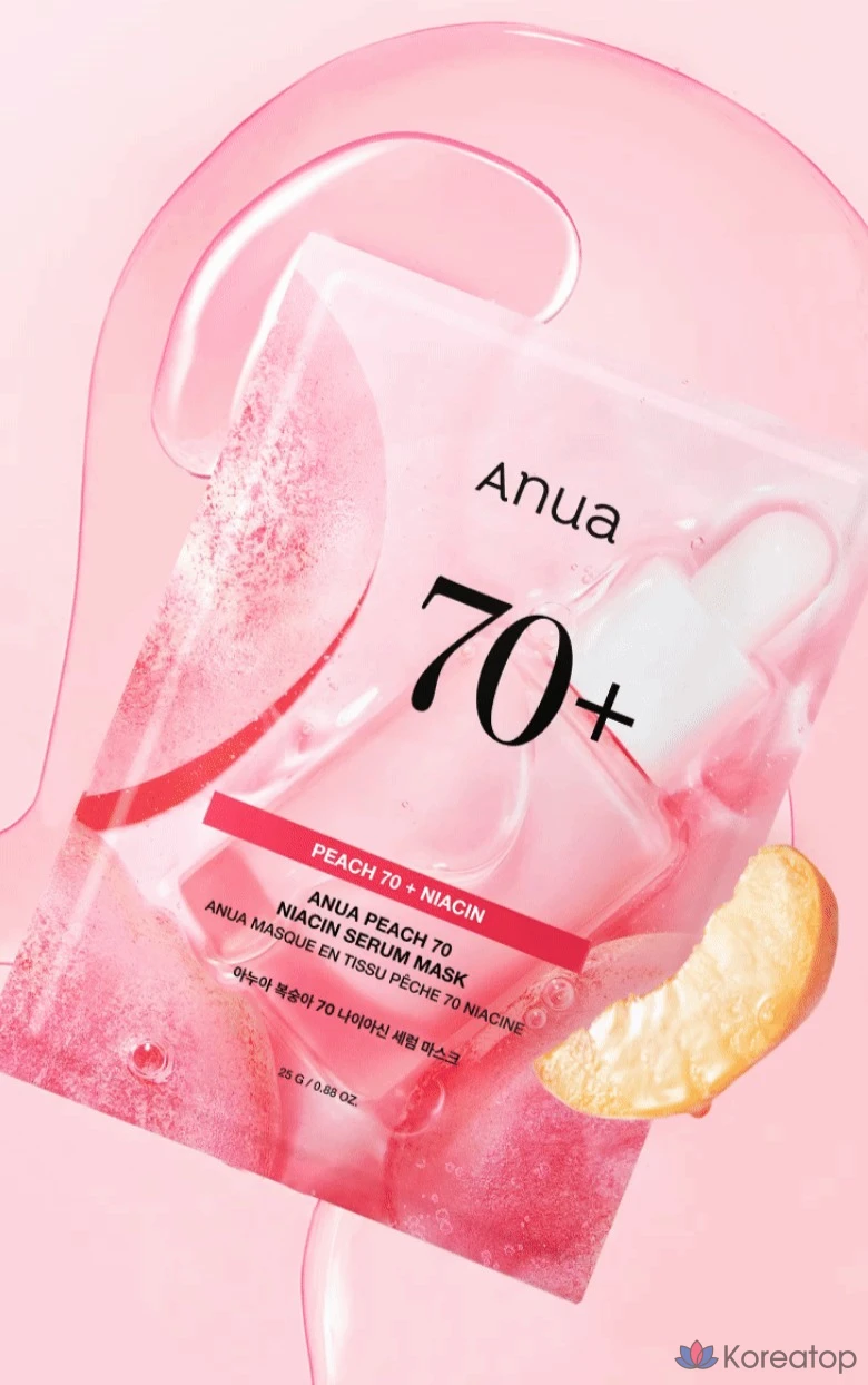 Сыворотка-маска Anua Peach 70 с ниацином, 25 г, 10 штук, 5 штук, фото 2