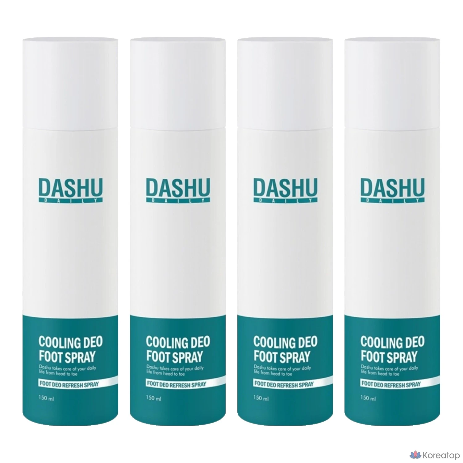 Охлаждающий дезодорант-спрей для ног DASHU, 1 упаковка, 4 упаковки