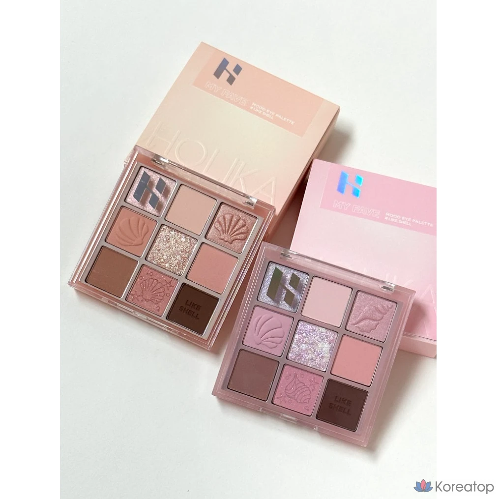 Палетка теней для век Holika Holika My Favorite Mood Eye Palette Shell in the Sea Shell on the Beach Shadow, 08 Shell in the Sea, 1 шт.