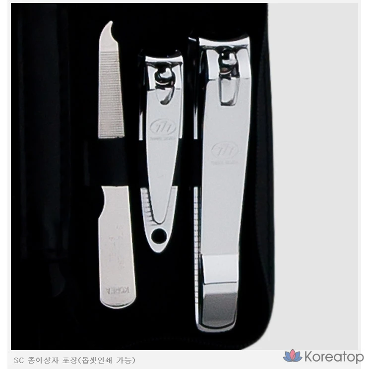 Набор для ухода Three Seven 777 Premium Zipper Nail Clipper 6-piece Set, черный, 1 шт., фото 4