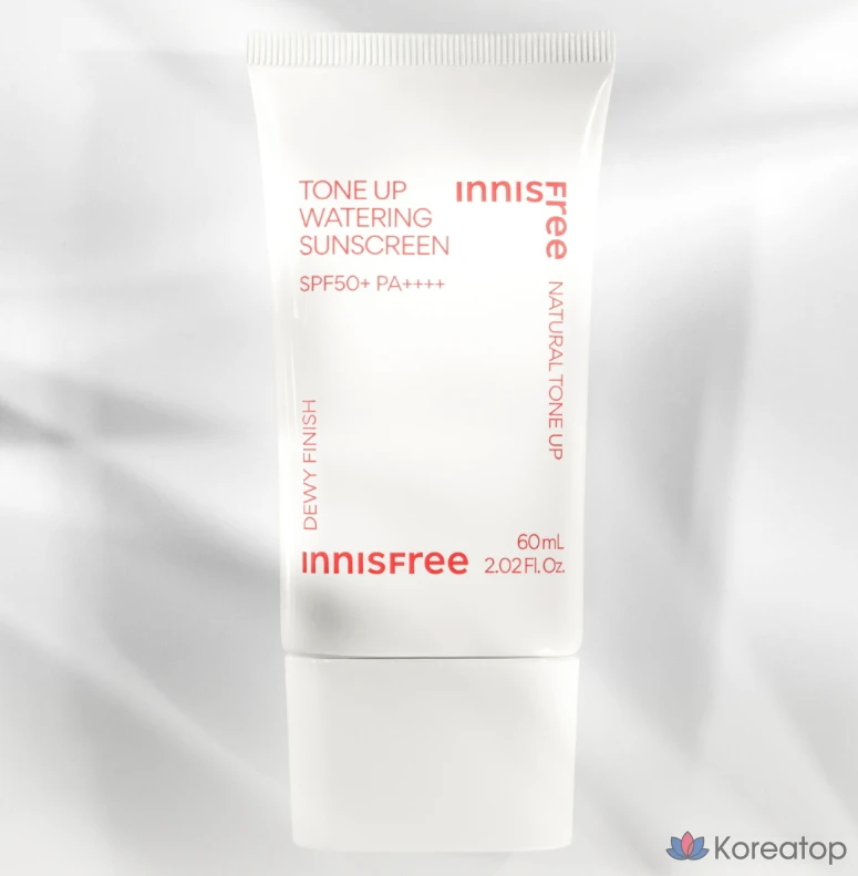 Солнцезащитный крем Innisfree Tone-Up Watering Sunscreen SPF50+ PA++++, 60 мл, 1 шт., фото 2