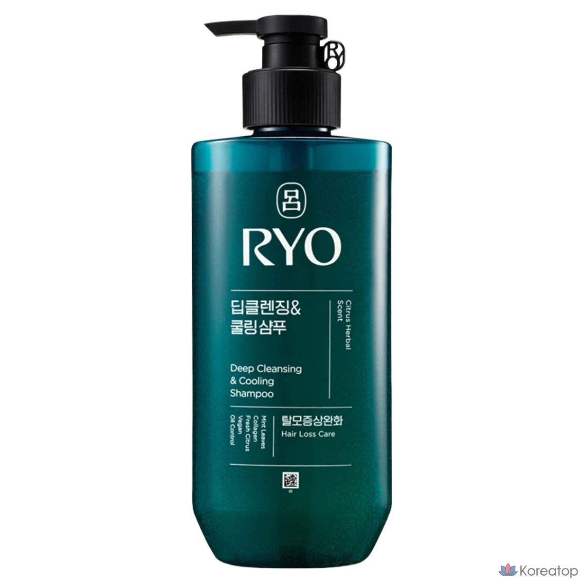 Шампунь Ryo Cheong-a для глубокого очищения и охлаждения волос, с цитрусовым ароматом, 480 мл, 1 шт.