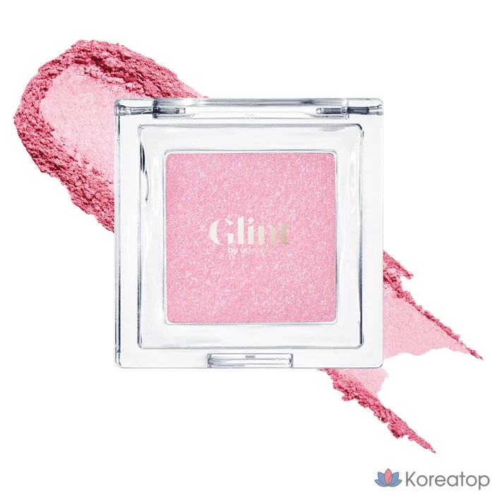 Запеченные румяна Glint by VDIVOV 2,4 г, 10 розовых кварцевых палеток, 1 шт.