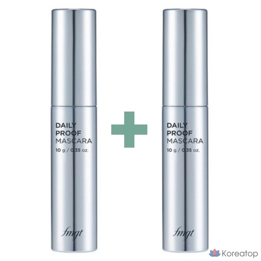 Тушь для ресниц The Face Shop fmgt Daily Proof Mascara, 10 г, двойной набор 1+1, 1 шт.