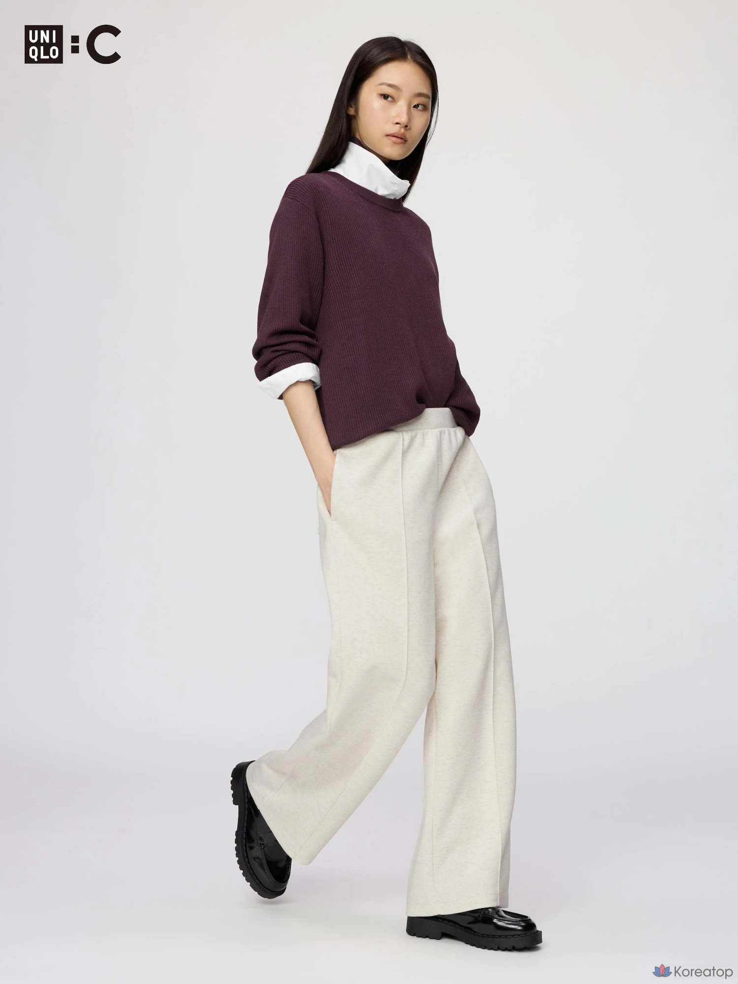 Брюки Uniqlo Sweat Straight Pants, длина ноги 69-72 см
