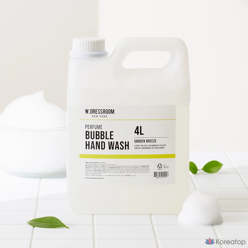 Сменный блок для жидкого мыла для рук W.Dressroom Perfume Bubble Hand Wash Garden Breeze, 4 л, 1 шт.