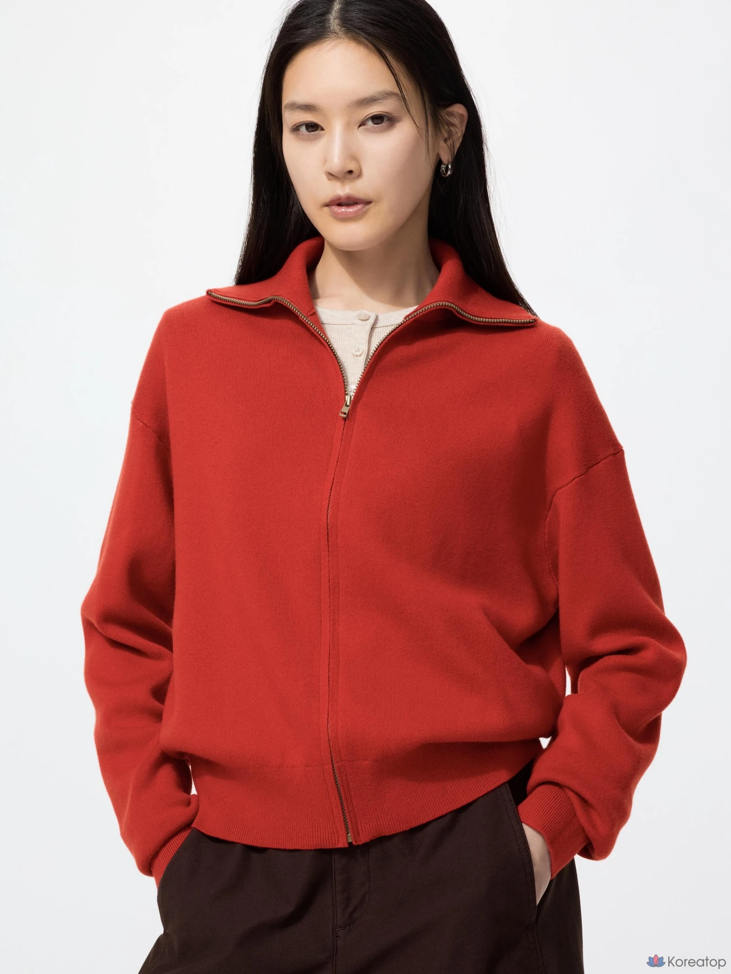 Кардиган Uniqlo Smooth Cotton Full Zip