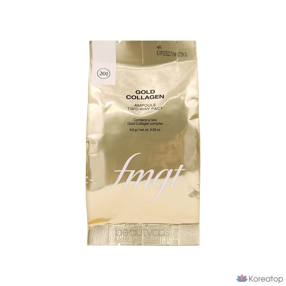 Сменный блок ампулы The Face Shop Clean Gold Collagen Ampoule Two-Way Pact, 9,5 г, артикул 201, 1 шт.
