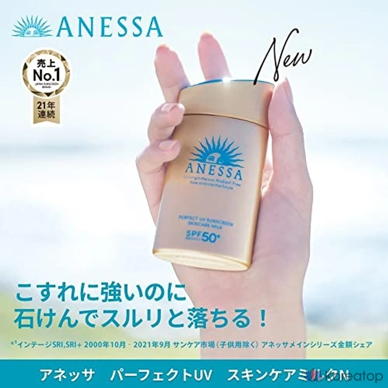 Anessa Perfect UV Skincare Milk & Sunscreen Body, 60 мл, 1 шт., фото 4