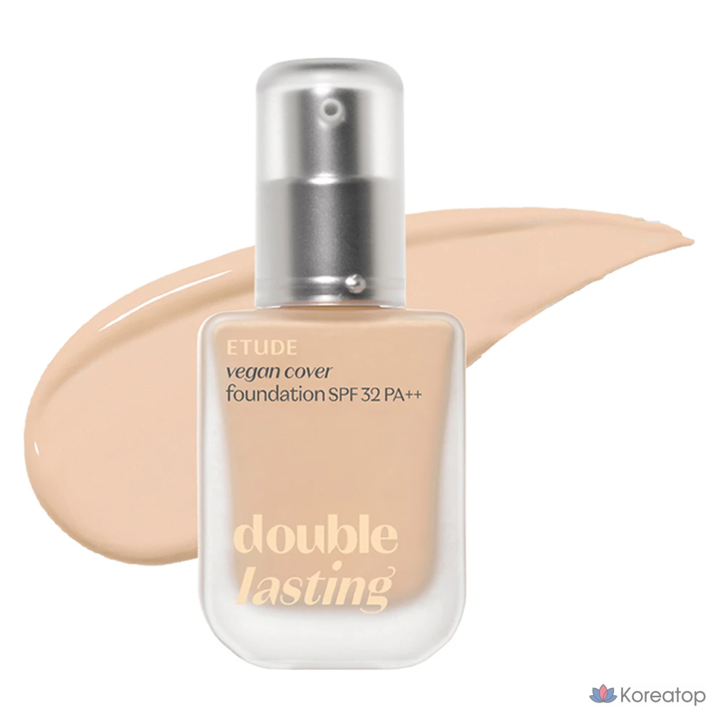 Тональный крем Etude House Double Lasting Vegan Cover Foundation, 30 г, 1 шт., 21N1 Нейтральный бежевый