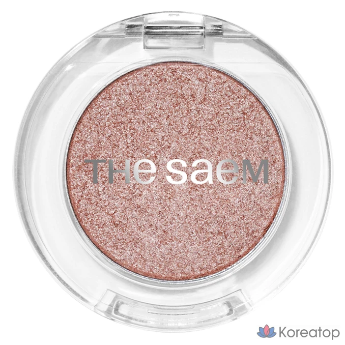 Однотонные мерцающие тени для век The Saem Saemmul, BE01 Sugar, 1 шт.