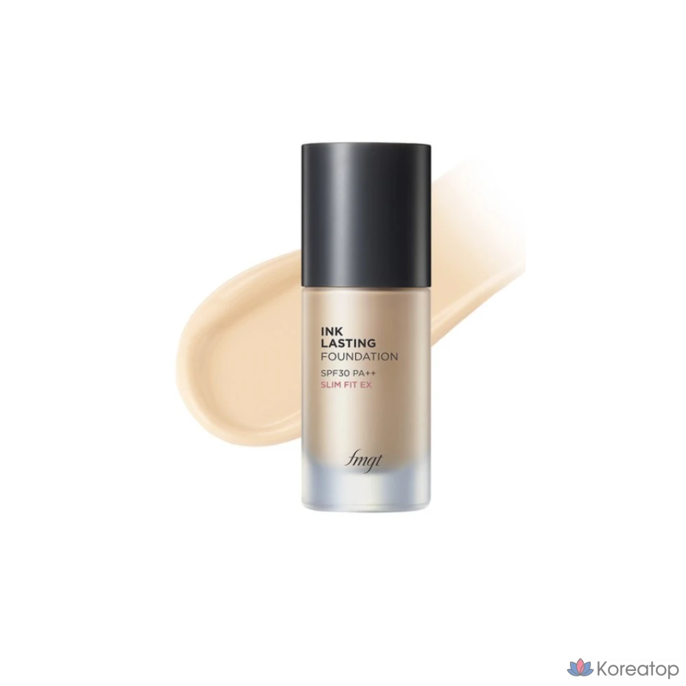 Тональный крем The Face Shop Ink Lasting Foundation Slim Fit, 30 мл, 1 шт., N201 (абрикосово-бежевый)