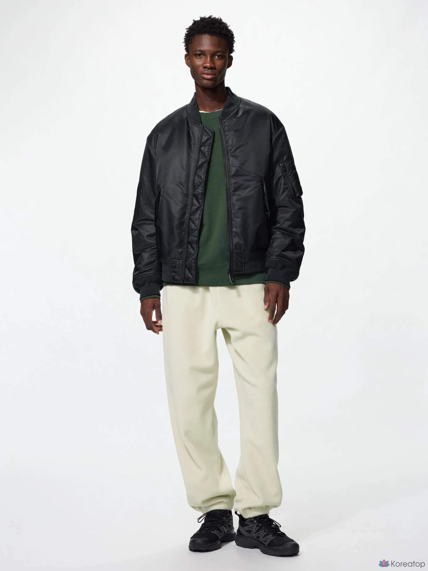 Брюки Uniqlo Fleece Jogger Pants, удлиненные, длина штанины 71–77 см