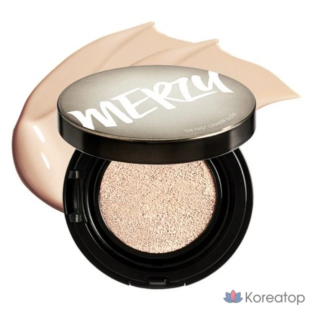 Тональный крем-кушон MERZY The First Glow 13 г SPF50+ PA+++, 21P со вкусом ванили, 1 шт.