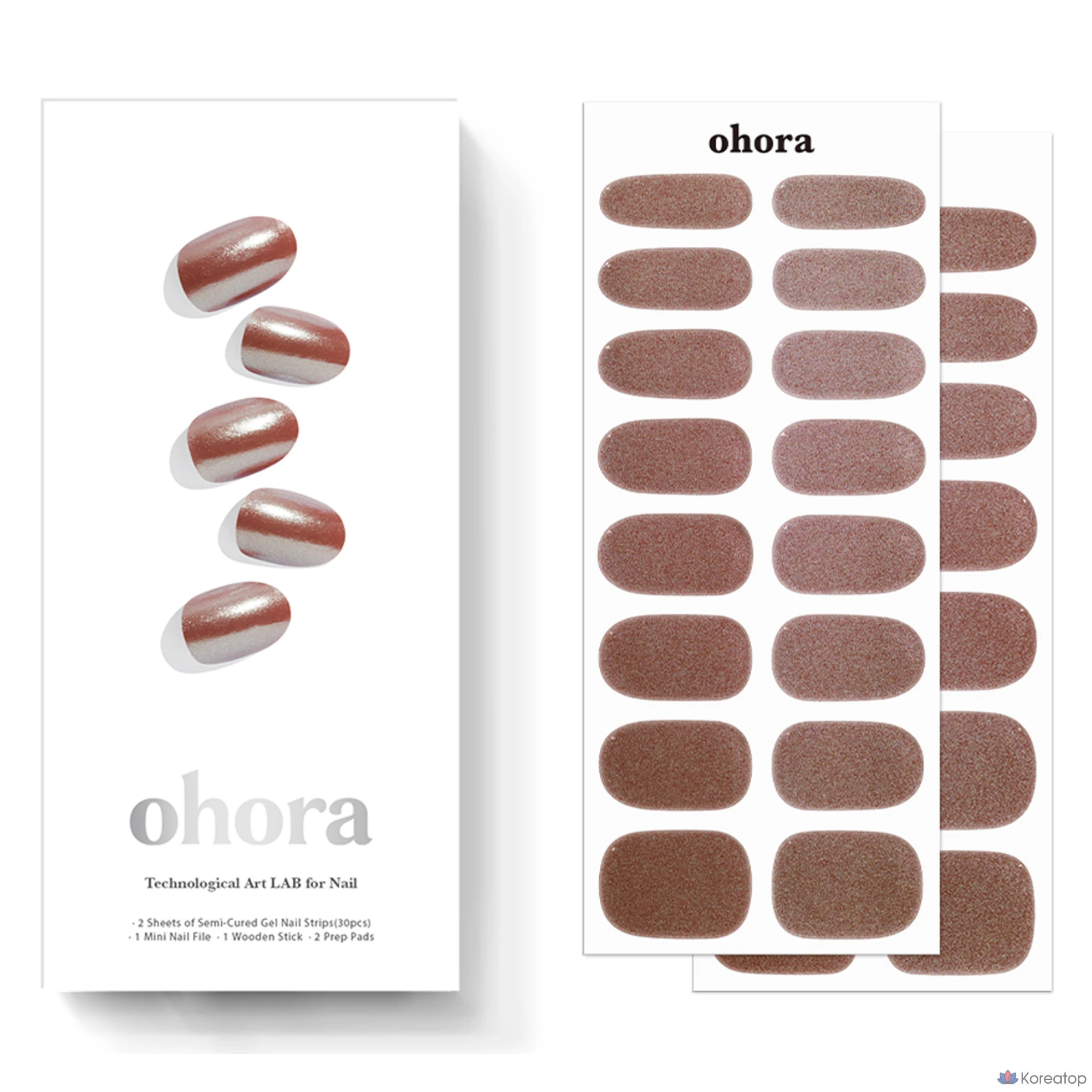 Гель-лак для ногтей Ohora Gel Strip Nail, оттенок N Chocolate Chrome, 1 шт.