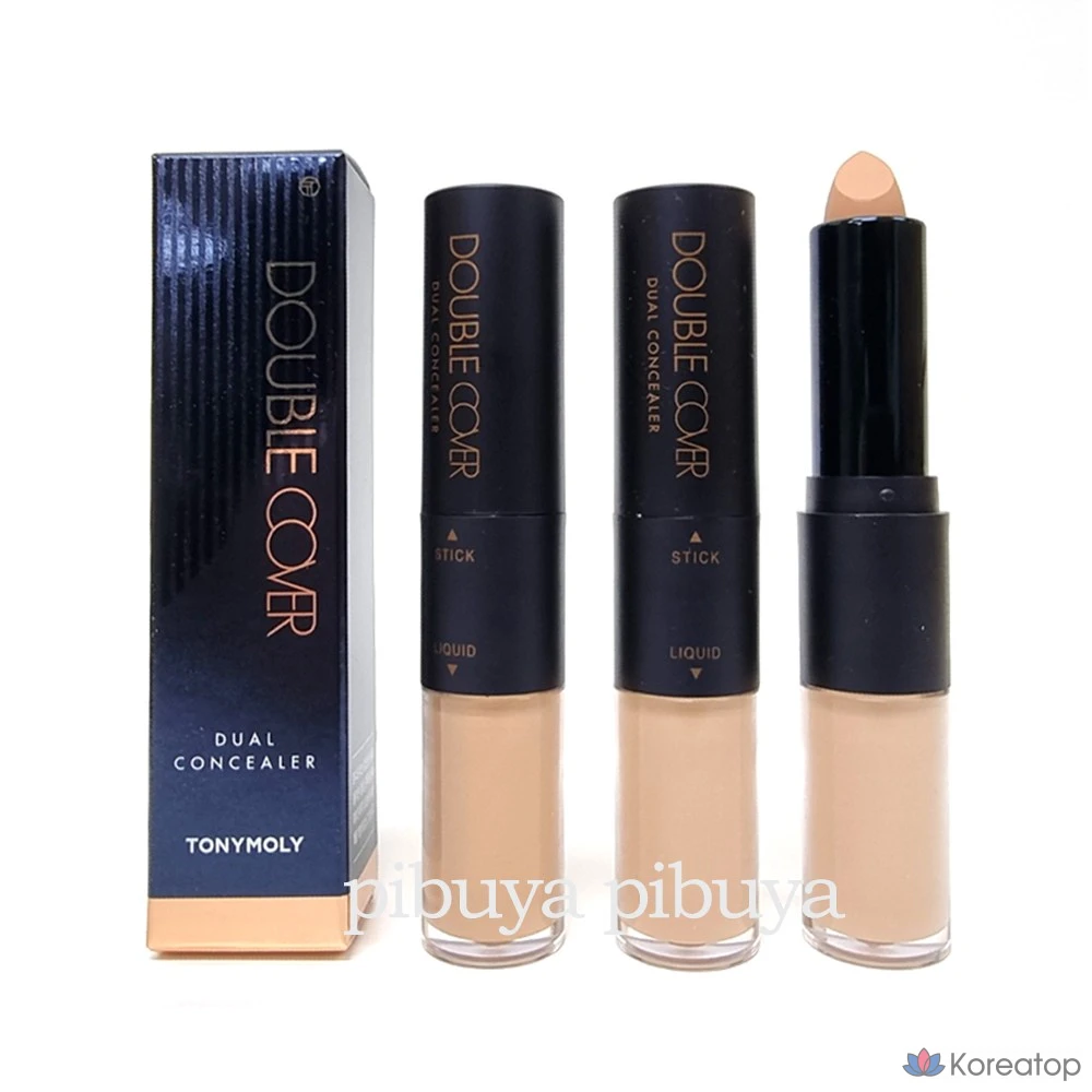 Консилер Tony Moly Double Cover Dual Concealer (стик + жидкий), оттенок 01 светло-бежевый, 1 шт.
