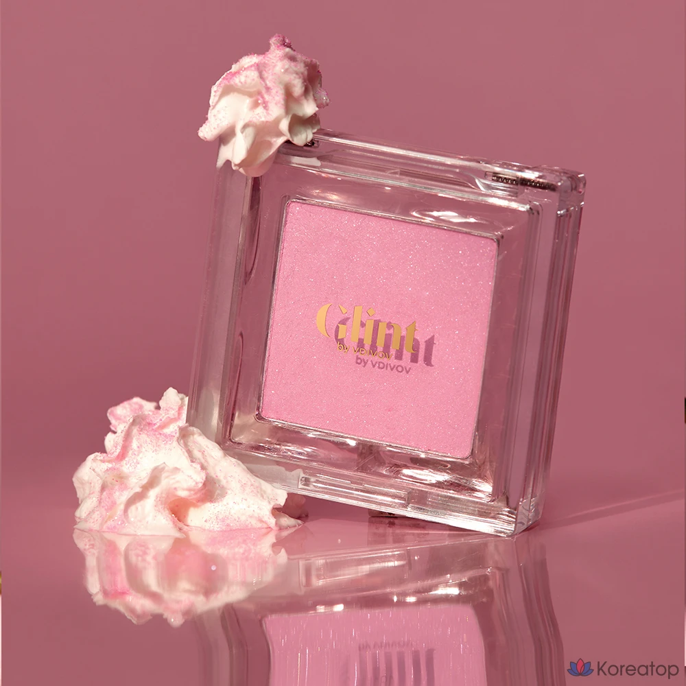 Запеченные румяна Glint by VDIVOV 2,4 г, 10 розовых кварцевых палеток, 1 шт., фото 2