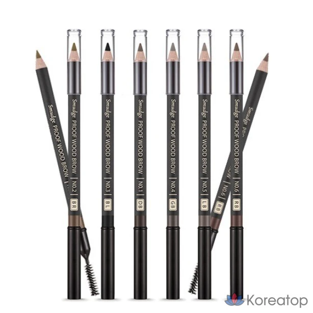 Тушь для бровей Missha Smudgeproof Wood Eyebrow, 0,35 г, № 04, серо-коричневая, 1 шт.