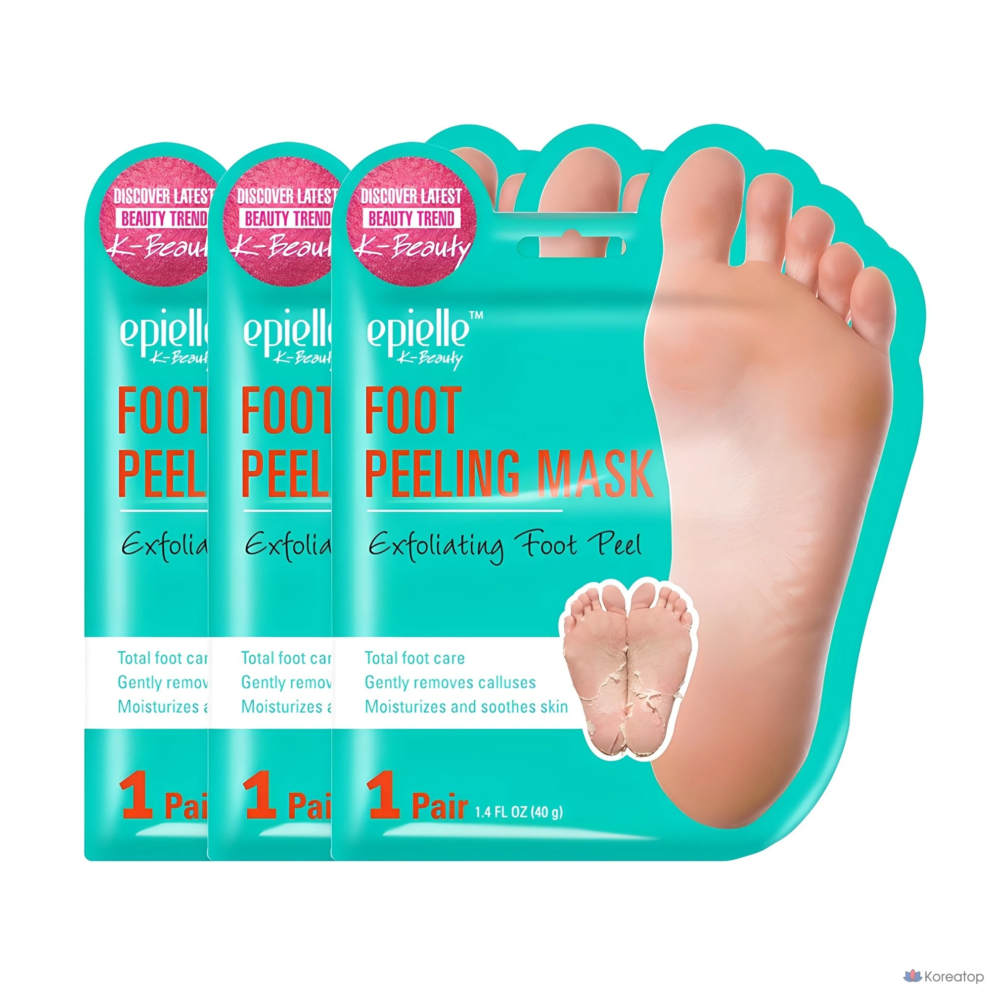 Набор отшелушивающих масок для ног Epielle, 2 шт., 3 шт., 40 г