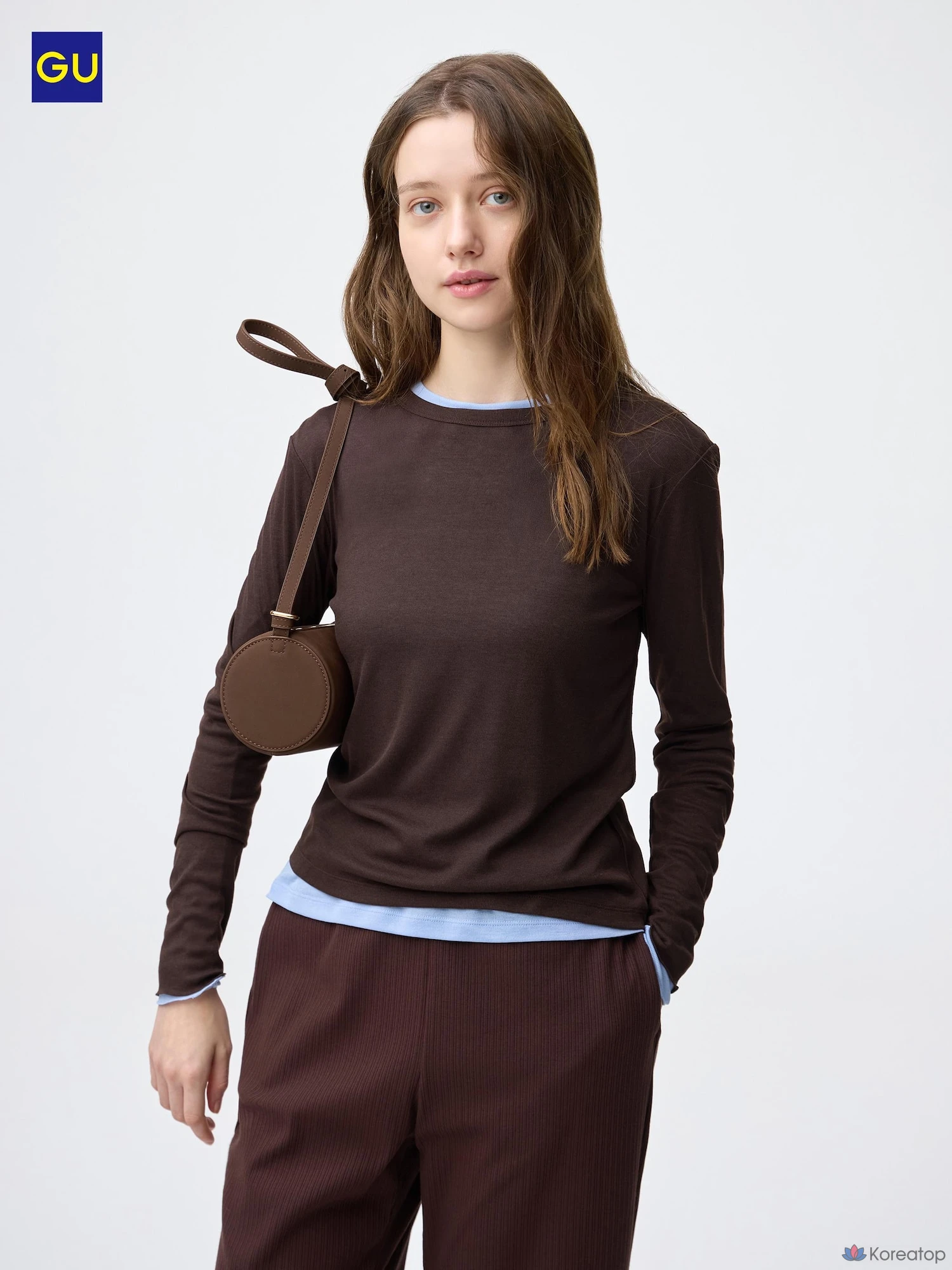 Футболка Uniqlo Soft Sheer Crew Neck T-Shirt Long Sleeve