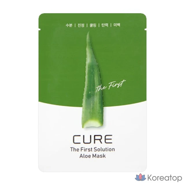 Набор масок с алоэ вера KIM JEONG MOON Aloe La Sense Loe Cure The First Solution, 250 мл, 20 штук, 1 упаковка., фото 2