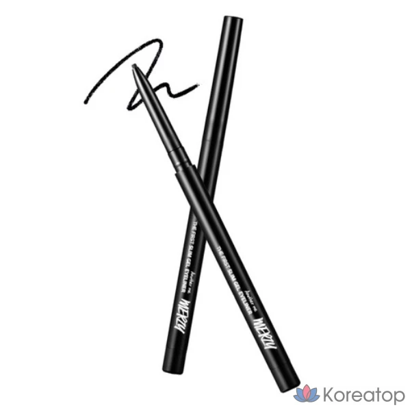 Гелевая подводка для глаз MERZY the First Slim Gel Eyeliner 0.05g, GS1 BLACK ONYX Pearl Black Onyx, 1 шт.