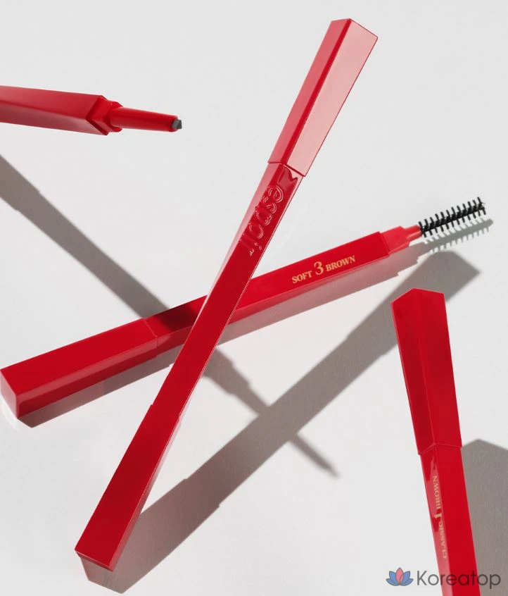 Карандаш для бровей Espoir The Brow Balance Pencil, 0,1 г, № 4, пепельно-коричневый, 1 шт., фото 5