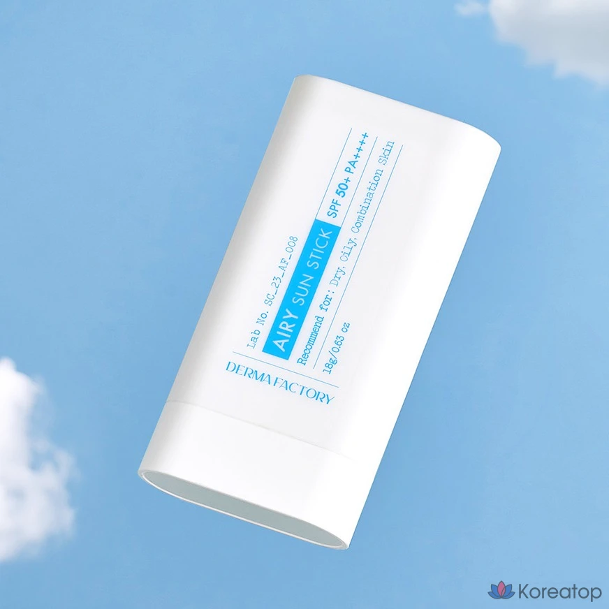 Солнцезащитный стик Derma Factory Airy Sun Stick SPF50+ PA++++, 18 г, 1 шт.