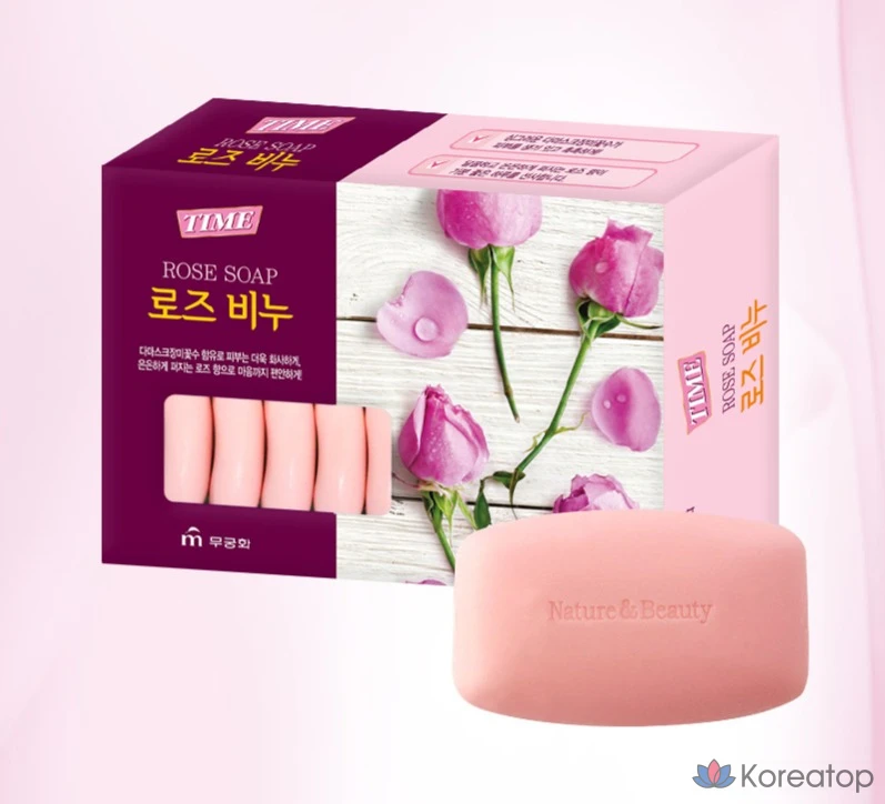 Мыло Mukunghwa Time Rose, 90 г, 1 упаковка
