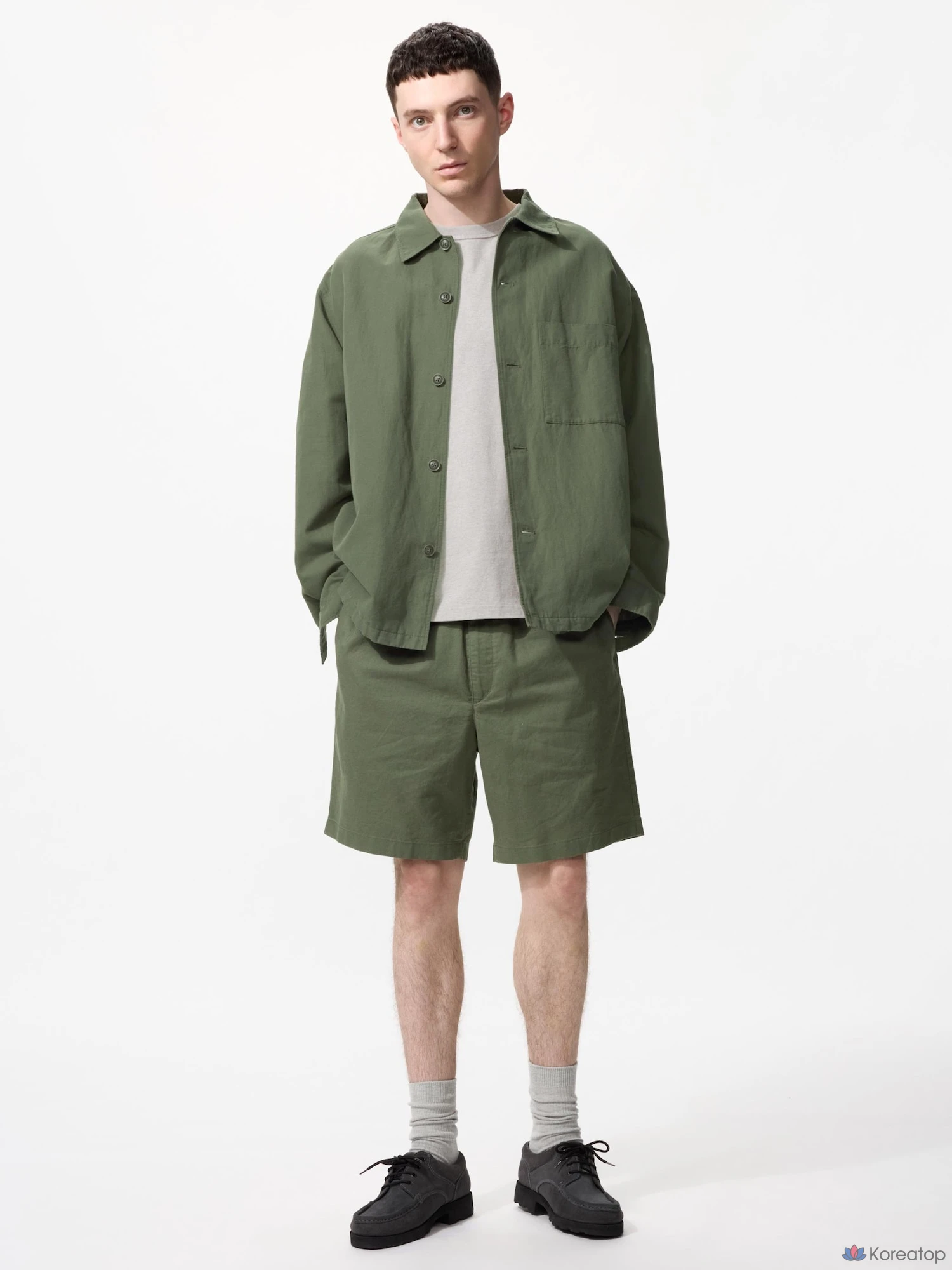 Шорты Uniqlo Linen Blend Easy Short Pants