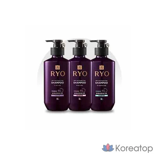 Шампунь Ryo Jayangyunmo 9EX для лечения выпадения волос, подходит для нормальной и сухой кожи головы, 400 мл, 1 шт.