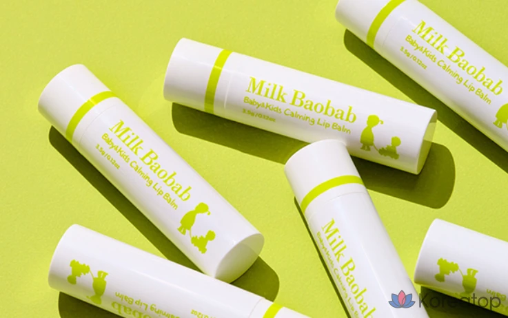 Успокаивающий бальзам для губ Milk Baobab для детей и младенцев, аромат яблока, 3,5 г, 1 шт.