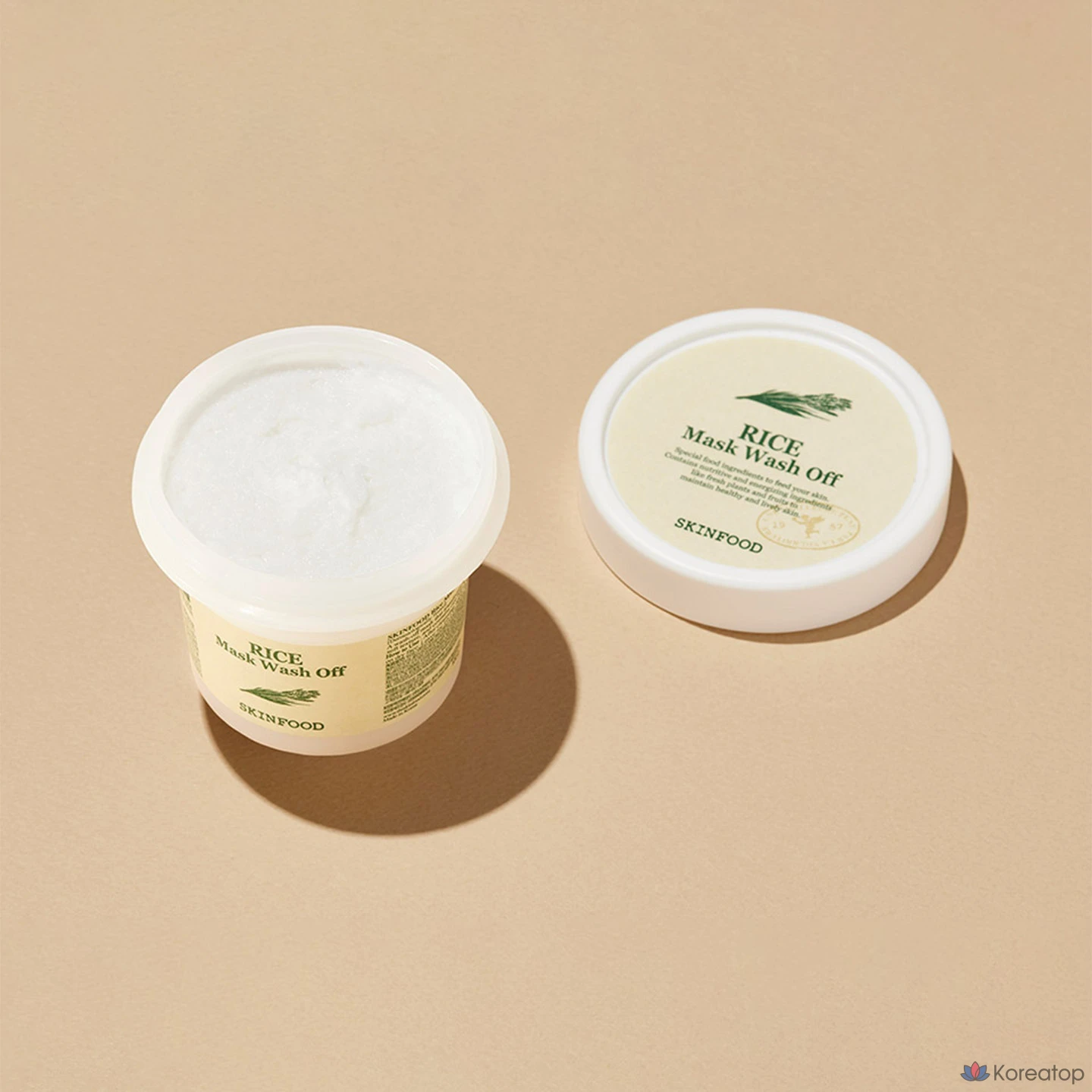 Смываемая рисовая маска для лица Skinfood, 1 упаковка, 4 упаковки, фото 3