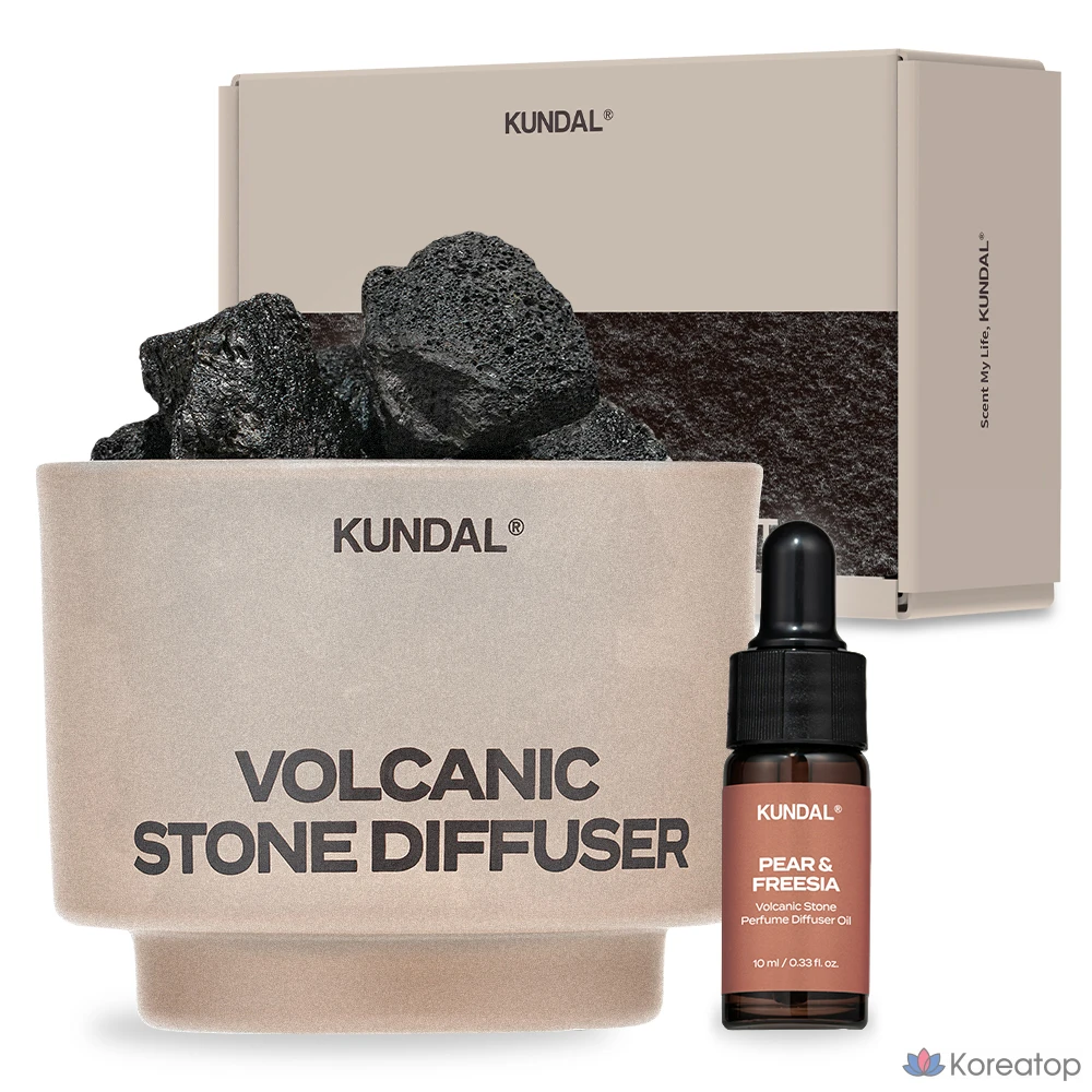 Набор для ухода Kundal Volcanic Stone Perfume Diffuser Set, оттенок Pear & Freesia, 10 мл, 1 шт.