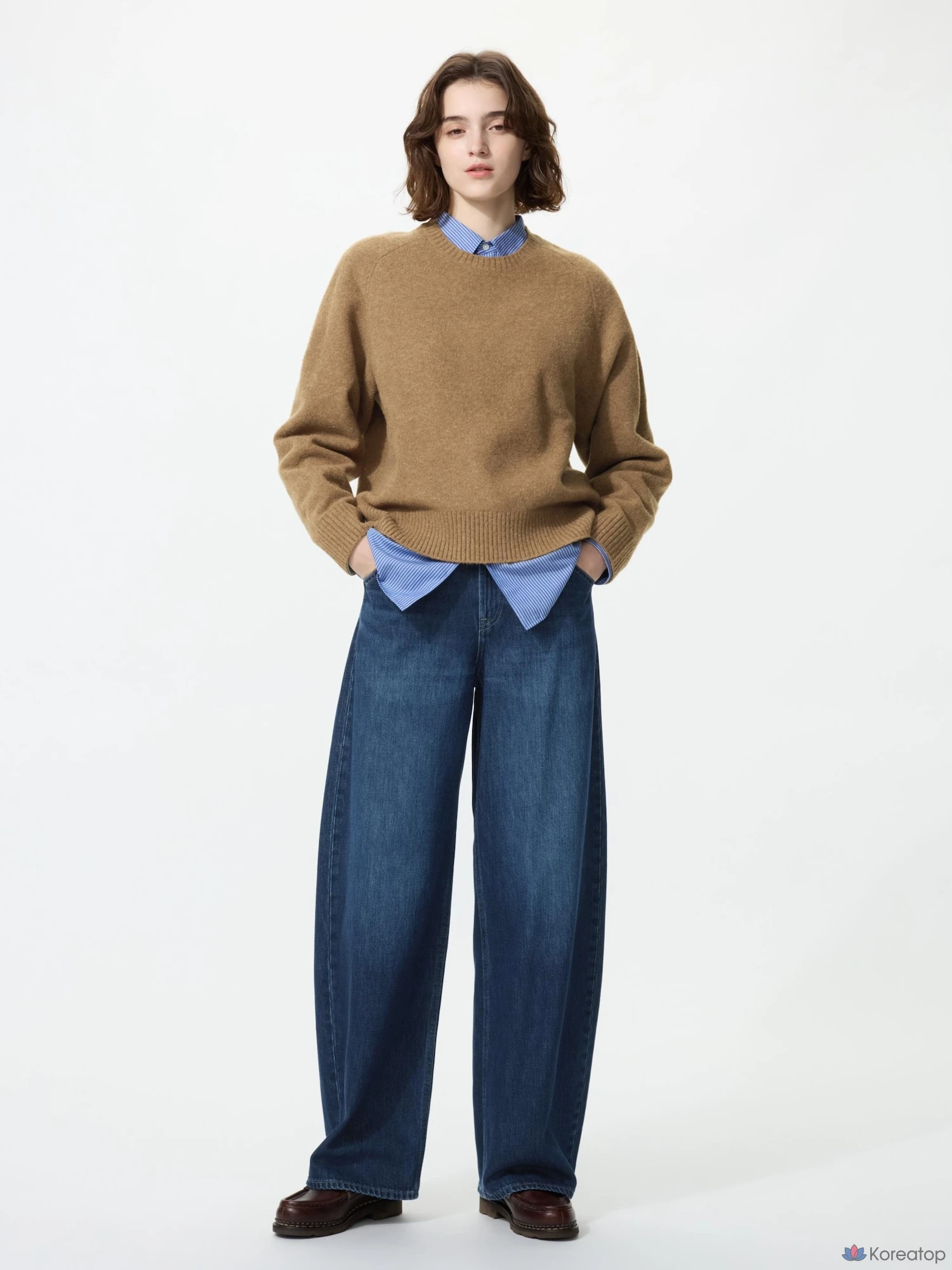 Джинсы Uniqlo Baggy Barrel Leg Jeans, длина 80 см, длинные