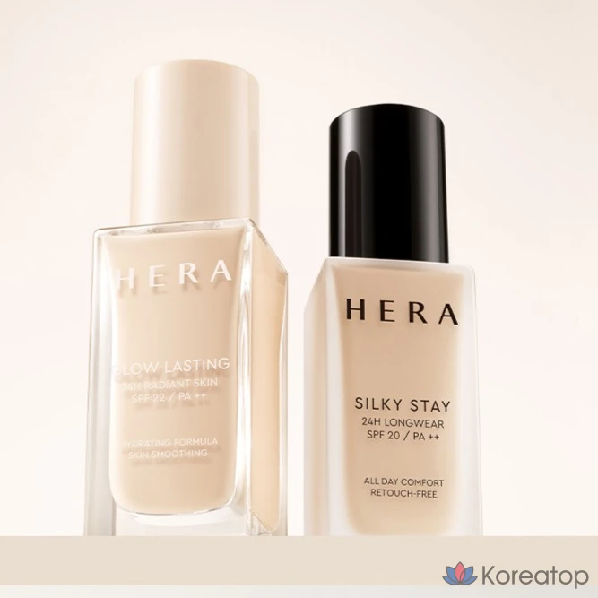 Флюид для лица Hera Silky Stay 24H Longwear Foundation SPF20 PA++, оттенок 21N1 Vanilla, 30 г, 1 шт., фото 5