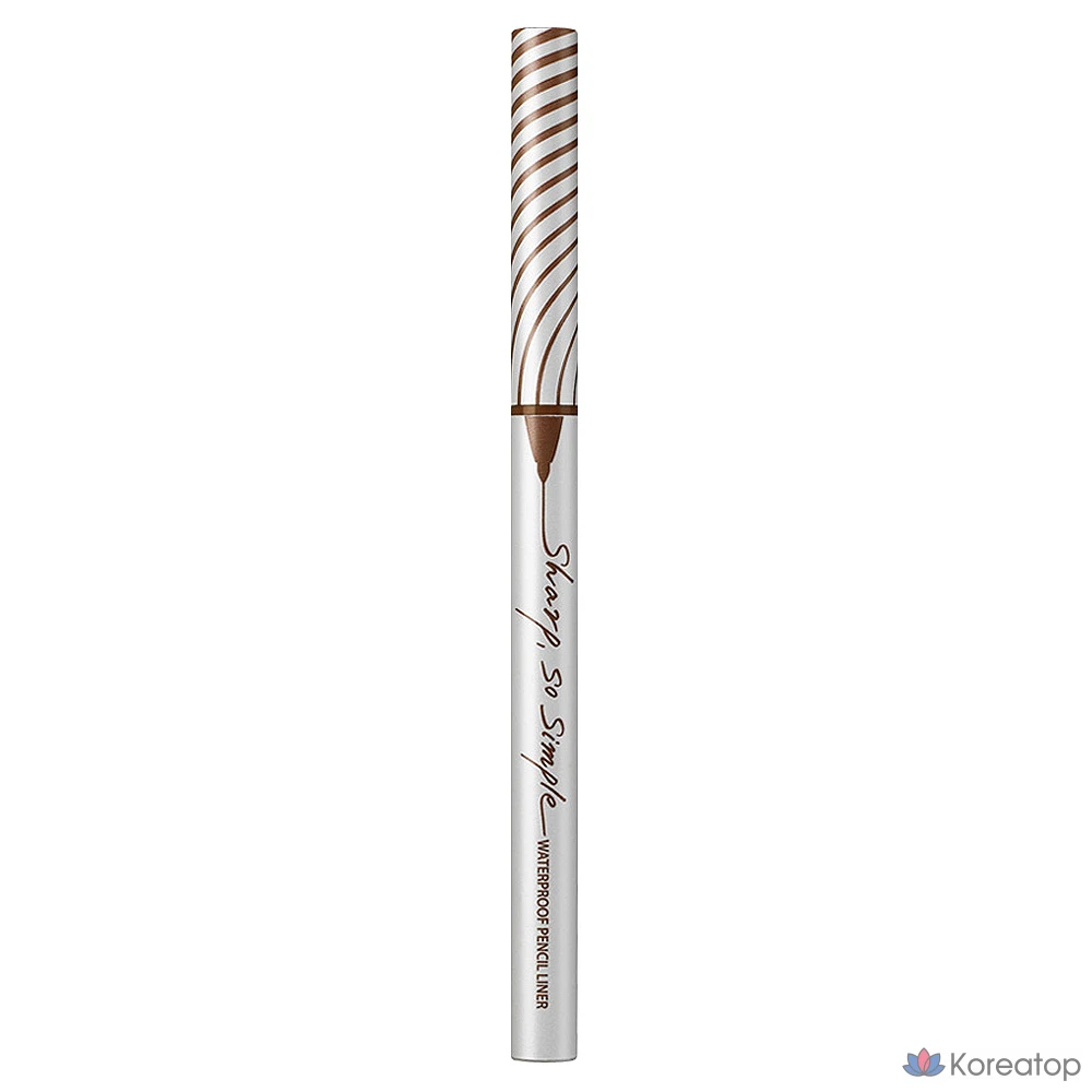 Карандаш для глаз Clio Sharp So Simple Waterproof Pencil Liner, оттенок 03 Cacao Brown, 0.14 г, 1 шт.