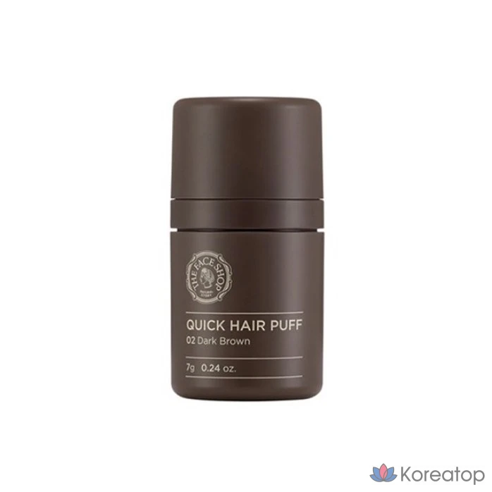 Тени для век The Face Shop Quick Hair Puff Shadow, 7 г, 02 ТЕМНО-КОРИЧНЕВЫЕ, 1 шт.