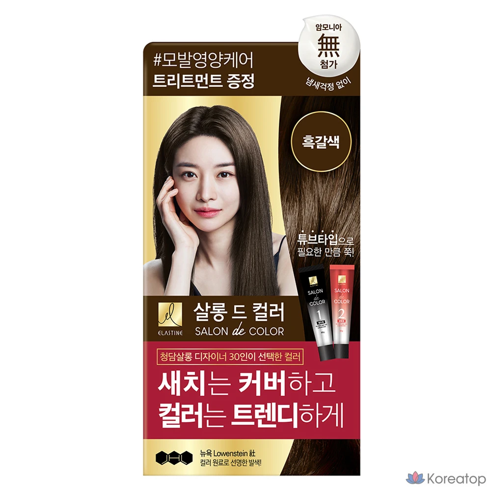 Крем-краска для волос Elastine Salon de Color & Satch Dye Cream, черно-коричневая, 1 шт.