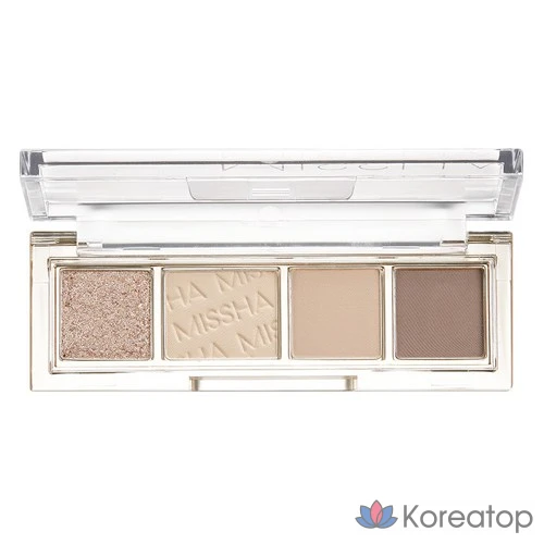 Палетка теней Missha Day Vibe, 3 г, № 1, оттенок Beige Motion, 1 шт.